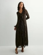 Vero Moda - Brun - Vmholly Ls Flounce Ankle Dress Wvn