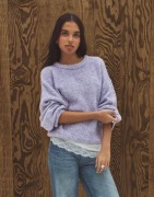 Nelly - Lilla - Fuzzy Knit Sweater