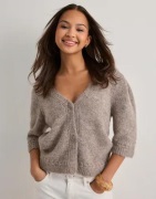 Only - Beige - Onlstarla Ss V-Neck Cardiga Cc Knt