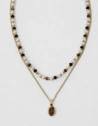 Pieces - Guld - Pcbellis Necklace 2-Pack