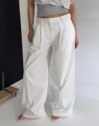 Nelly - Hvid - Relaxed Strap Pants
