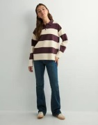 Vero Moda - Rød - Vmsaba Poloneck Ls Pullover