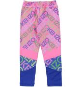 Kenzo Leggings - Exclusive Edition - Neon Pink/BlÃ¥ m. Logo