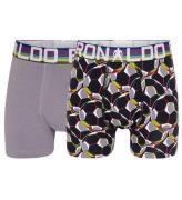 Ronaldo Boxershorts - 2-pak - GrÃ¥/Sort m. MÃ¸nster