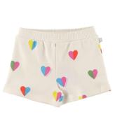 Stella McCartney Kids Sweatshorts - Hvid m. Hjerter