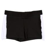 Karl Lagerfeld Shorts - Sort/Hvid m. FlÃ¦ser