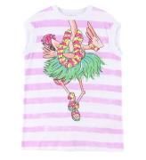 Stella McCartney Kids Kjole - Lilla/Hvidstribet m. Flamingo