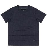 Emporio Armani T-shirt - Navy m. Tekst