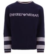 Emporio Armani Bluse - Strik - Uld - Blue Navy