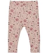 En Fant Leggings - Sweat - Rose Dust m. Blomster