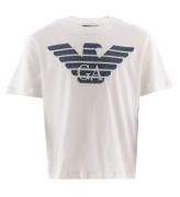 Emporio Armani T-shirt - Hvid m. Navy