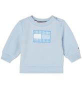 Tommy Hilfiger Sweatshirt - Gingham Flag - Breezy Blue