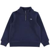 GANT Sweatshirt - Shield Half Zip - Evening Blue