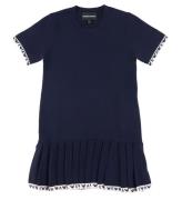 Emporio Armani Kjole - Strik - Navy m. Hvid