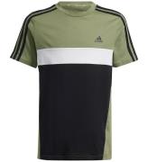 adidas Performance T-shirt - J 3S TIB T - Army/Sort/Hvid