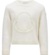 Moncler Bluse - Uld - Hvid m. Logo