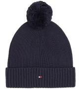 Tommy Hilfiger Hue - Strik - Essential Pom Pom - Space Blue