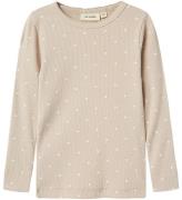 Lil' Atelier Bluse - Rib - NmfGago - Gray Morn/HEART