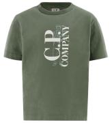 C.P. Company T-shirt - Armygrøn m. Hvid/Støvet Grøn