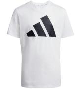 adidas Performance T-Shirt - J BL TEE 160 - Hvid/Sort