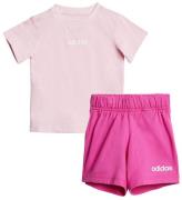 adidas Performance T-shirt/Shorts - 160 - Pink/Hvid