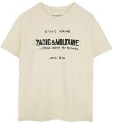 Zadig & Voltaire T-shirt - Offwhite m. Print