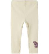 Name It Leggings - Rib - NbfBolia - Summer Sand m. Sommerfugl