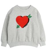 Mini Rodini Sweatshirt - Arrowed Heart - GrÃ¥meleret