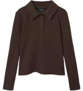 LMTD Polobluse - NlfRille - Rib - Chocolate Brown