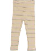 Petit Piao Leggings - Rib - Modal - Bright Rose Multi Stripe