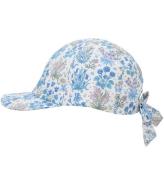 Huttelihut Kasket - Soft Chambray m. Blomster