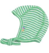 Joha Babyhjelm - Rib - Uld/Silke - Off White/GrÃ¸n