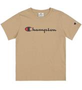Champion T-shirt - Beige m. Logo
