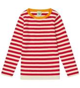FUB Bluse - Rib - Ecru/Ruby Red