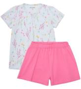 Minymo ShortssÃ¦t - T-shirt/Shorts - Wan Blue m. Blomster