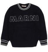 Marni Bluse - Strik - Sort m. Hvid