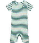 Petit Piao Sommerdragt - Rib - Modal - Turquise/Dark Off White