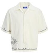 Jack & Jones Skjorte - JorAcapulco - Cloud Dancer m. Print