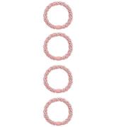 Name It Hårelastikker - nkfAcc - 4-pak - Cameo Pink m. Glitter