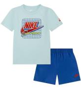 Nike Shortssæt - T-shirt/Shorts - Lyseblå/Blå