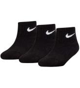 Nike Ankelstrømper - Cushioned - Dri-Fit - 3-pak - Sort