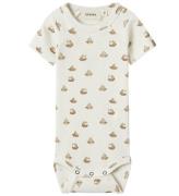 Lil Atelier Body k/æ - Rib - NbmLavo - Coconut Milk m. Både