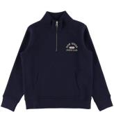 GANT Sweatshirt - Graphic Half Zip - Evening Blue